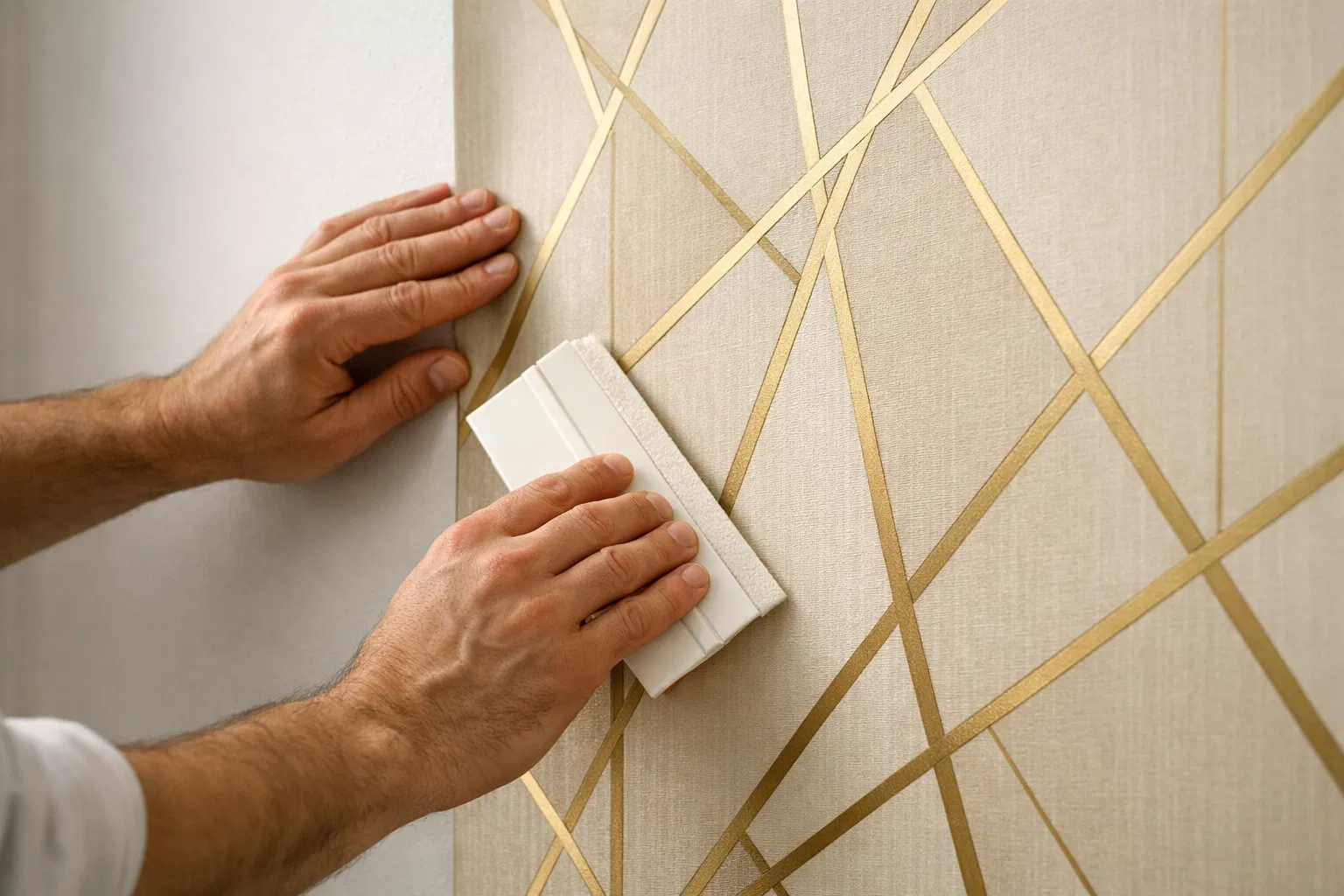 Professional wallpaper installation