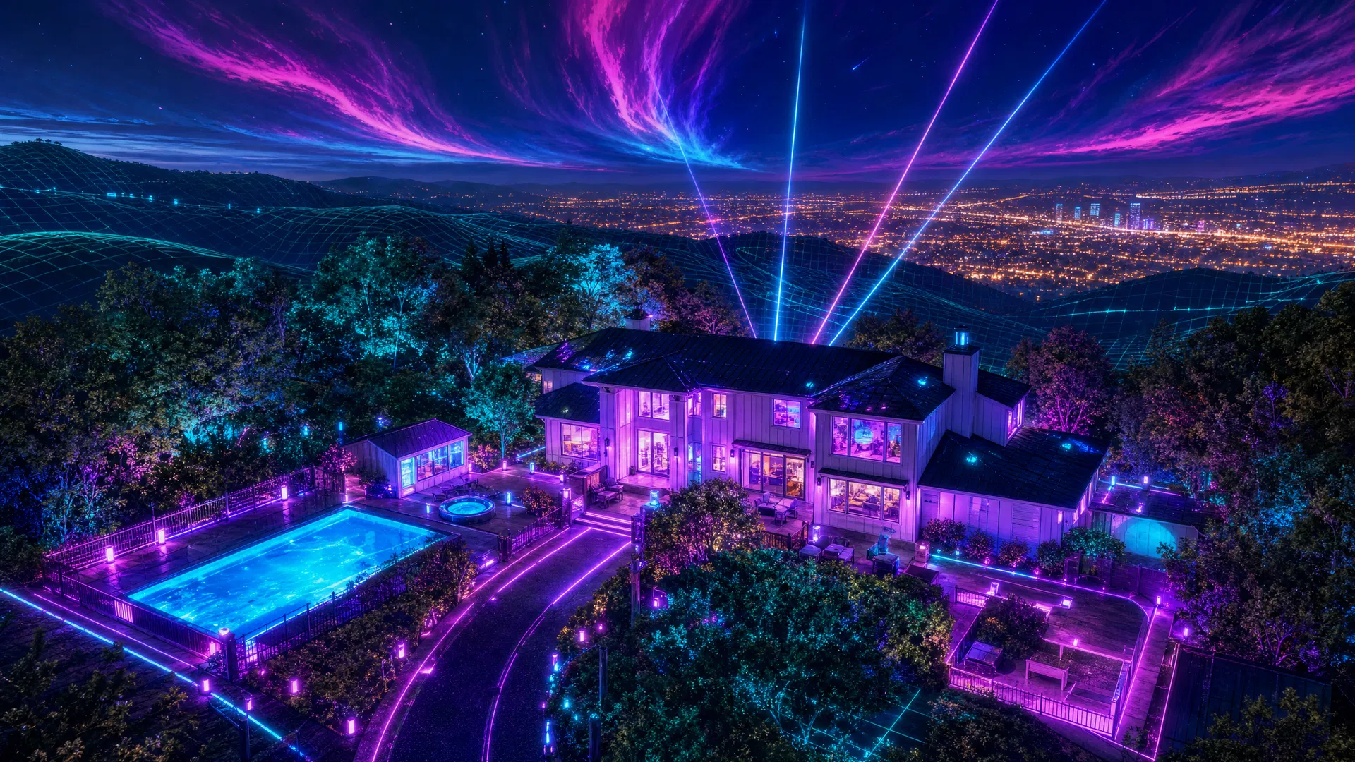 Aerial view of the estate