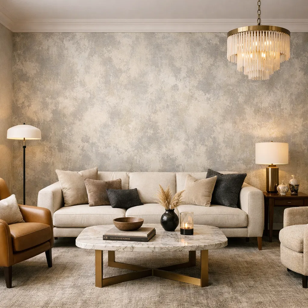 Luxury living room wallpaper