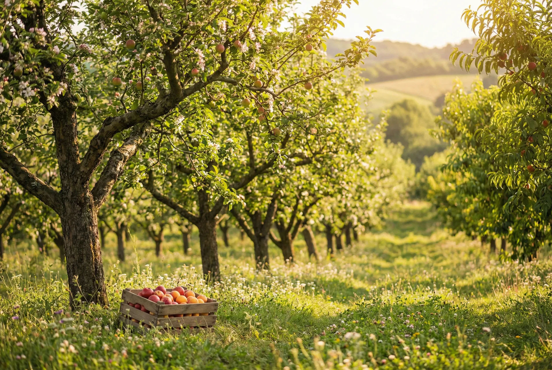 Fruit tree orchard at Renewal Roots