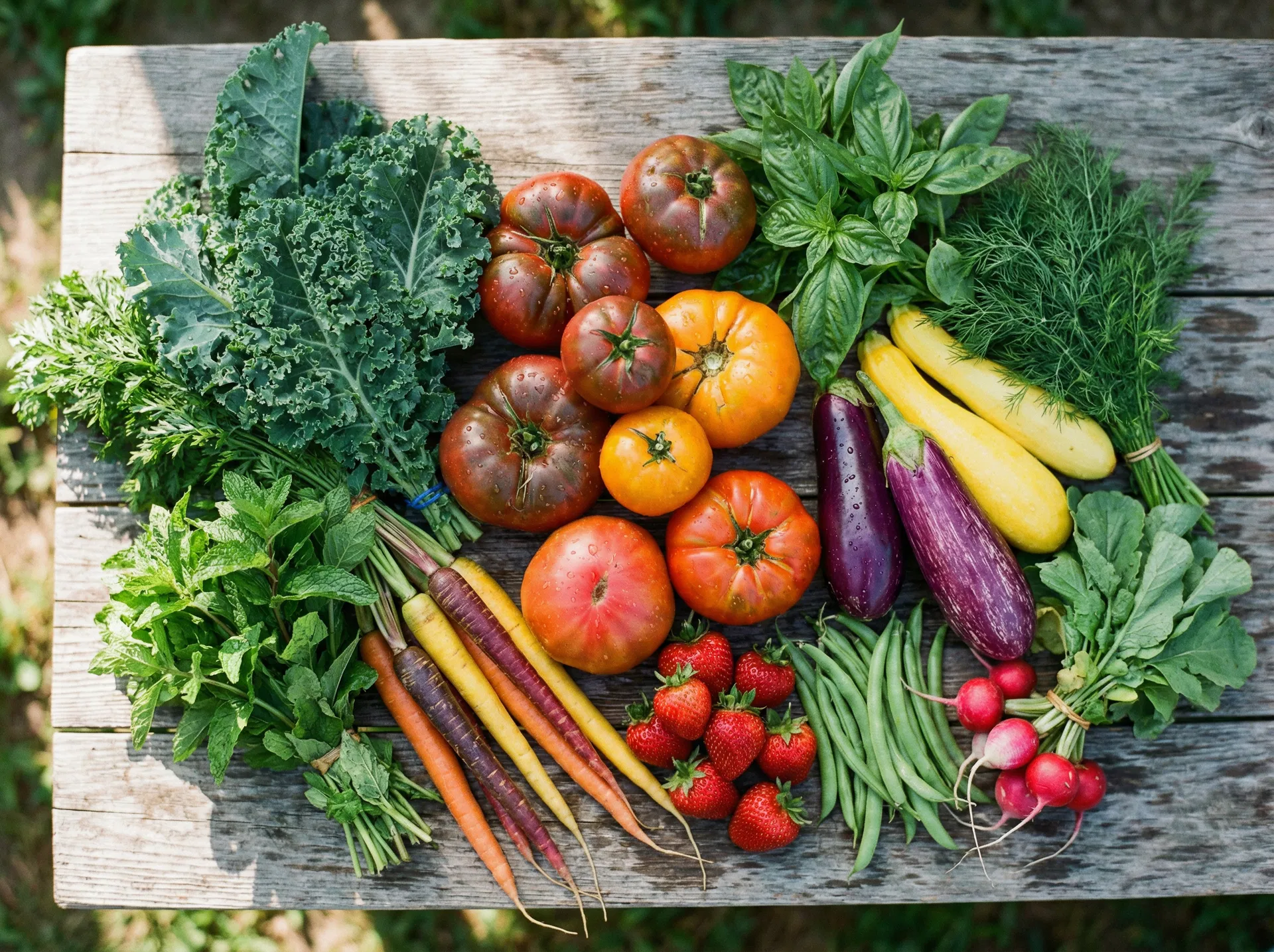 Fresh organic produce from Renewal Roots farm