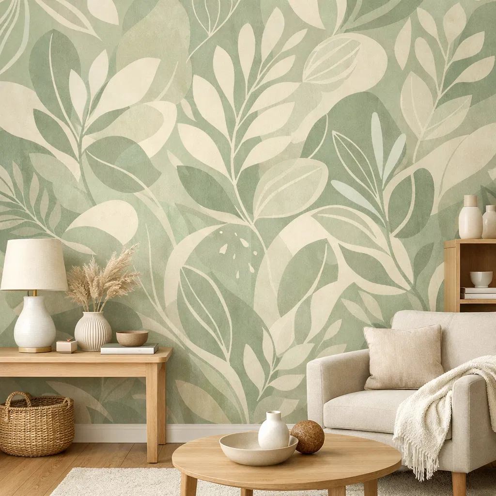 Modern Botanical Accent Wall