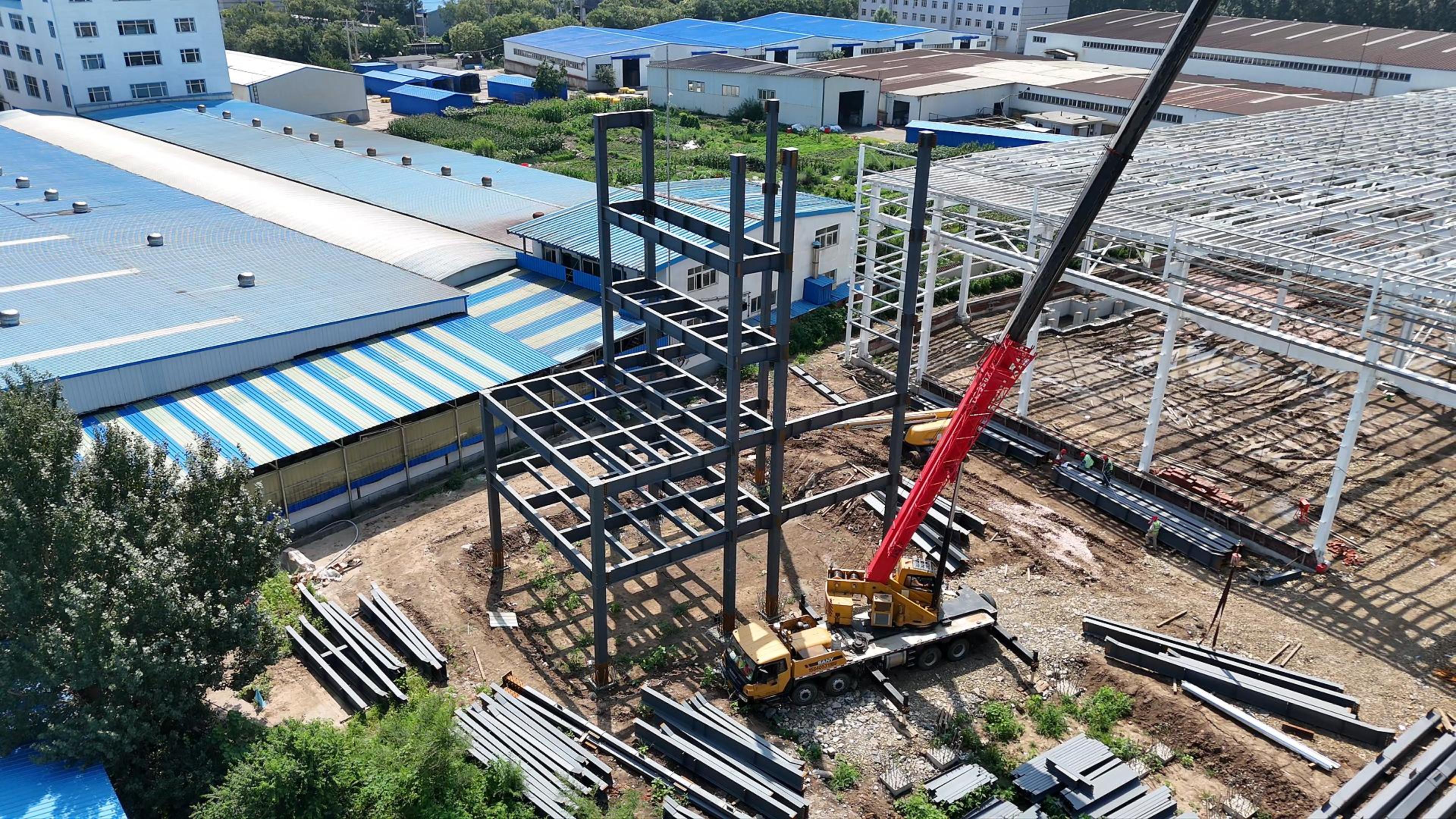 Multi-Story Steel Structure Building Construction | From Steel Frame to Completion