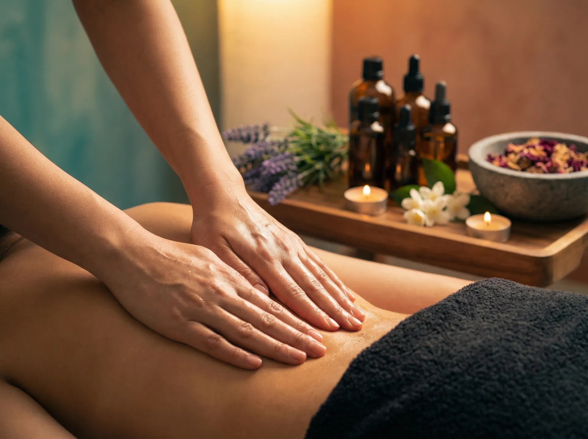 หลักสูตรนวดน้ำมันหอมระเหย 150 ชั่วโมง - เทคนิคนวดน้ำมันสำหรับสปาระดับ 5 ดาว