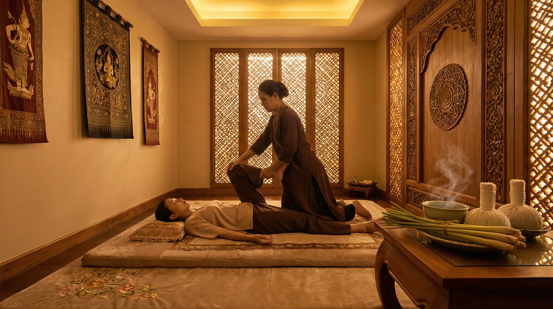 สอนนวดไทยโดยหมอไมเคิล - บรรยากาศการเรียนการสอนนวดไทยในสถานที่จริง