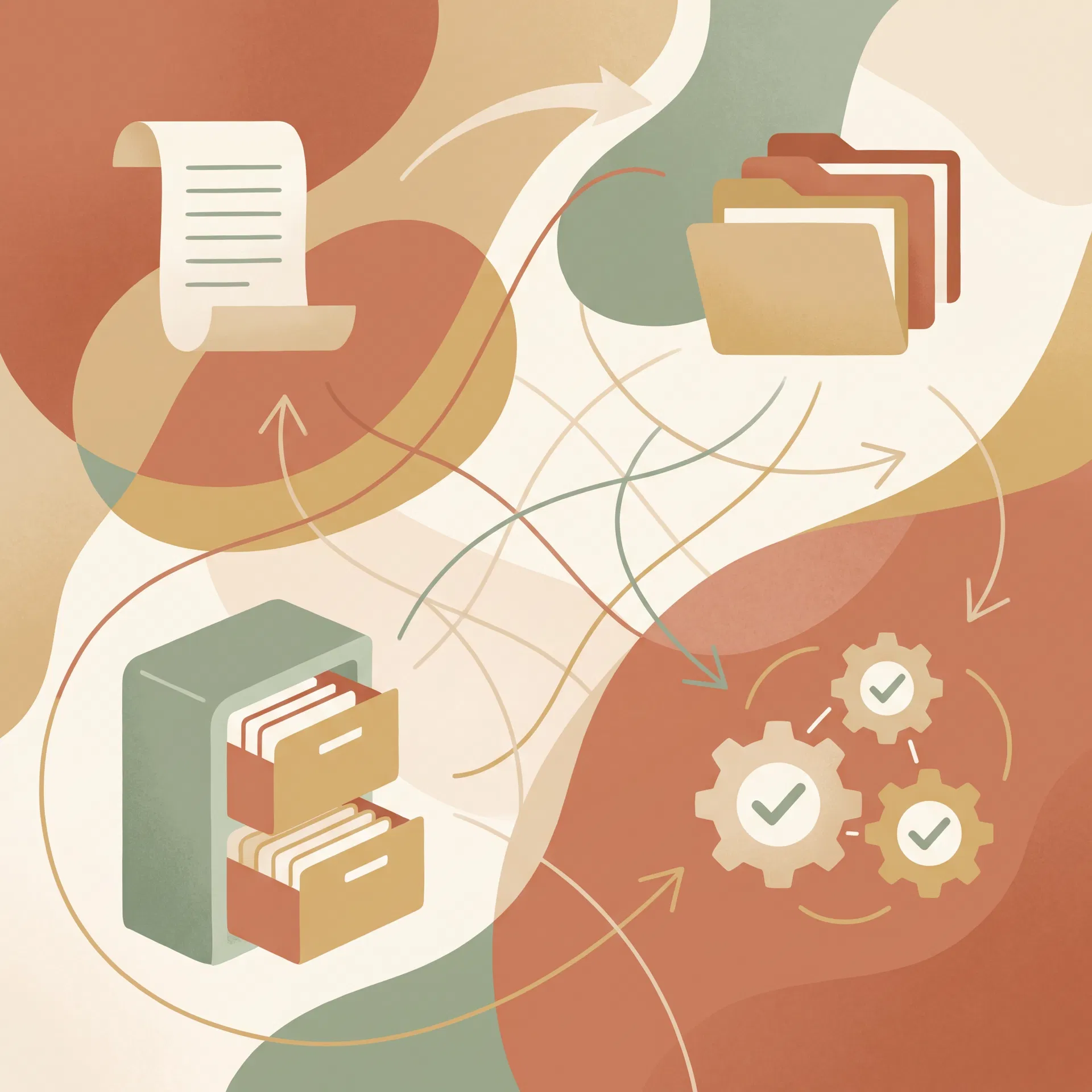 Ilustração de serviços administrativos