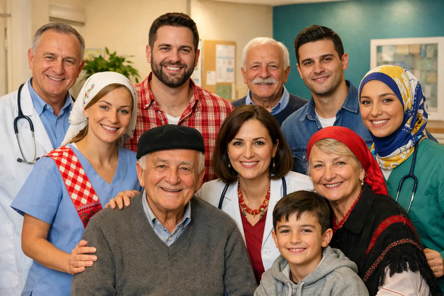 Diverse Serbian, Croatian, and Bosnian healthcare professionals and patients