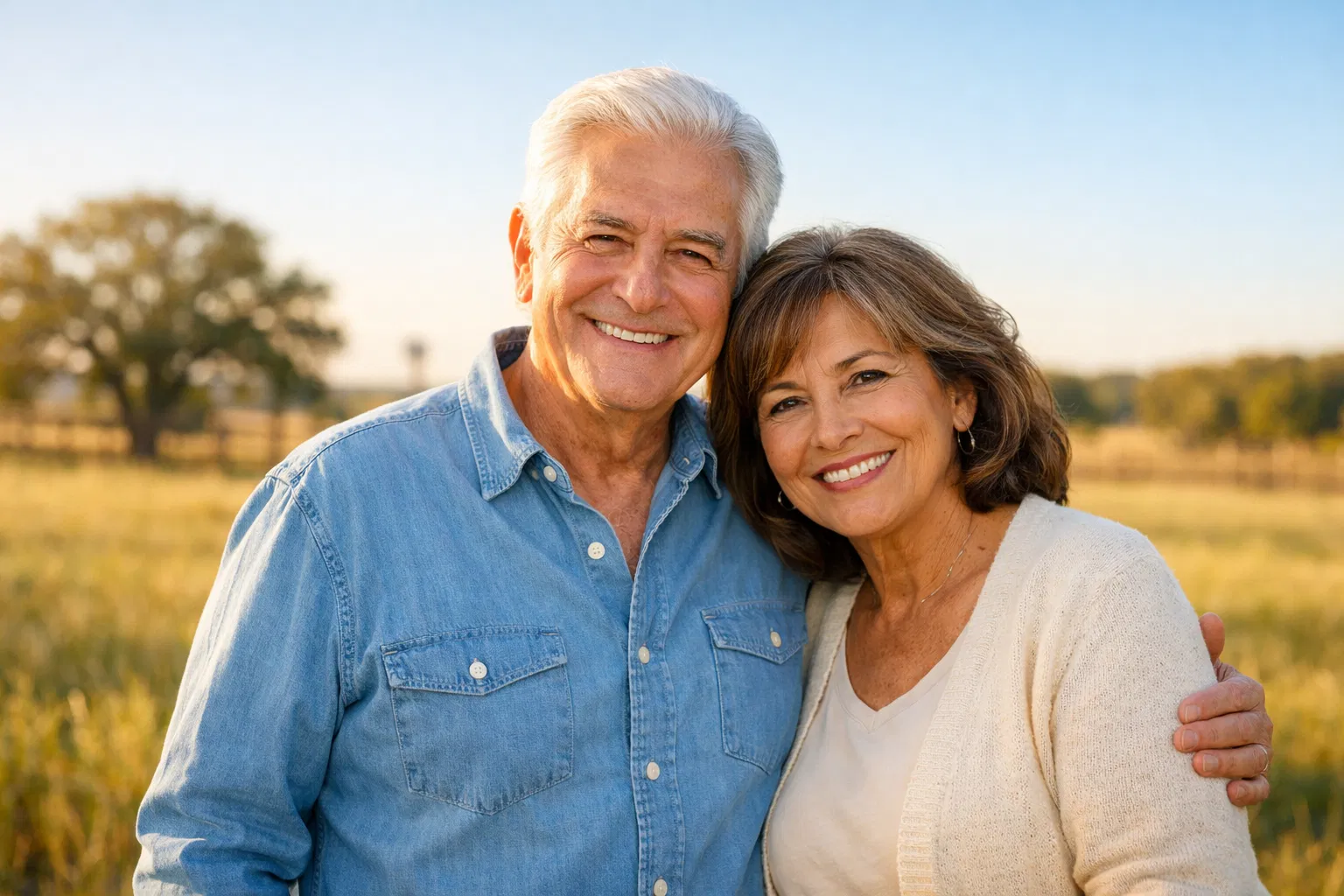 Happy Texas senior couple with Medicare coverage
