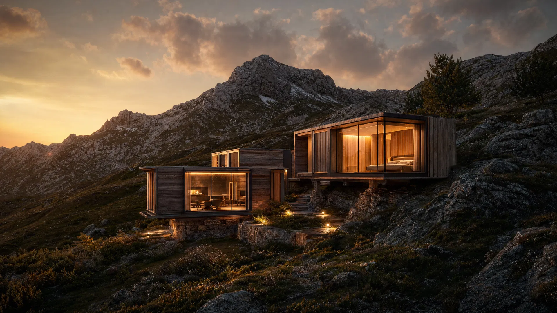 Modular habitat in mountains
