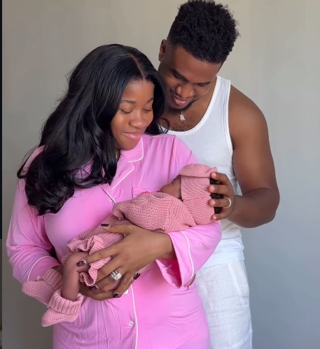 VIDEO: Veekee James and Husband Celebrate Arrival of Baby Girl