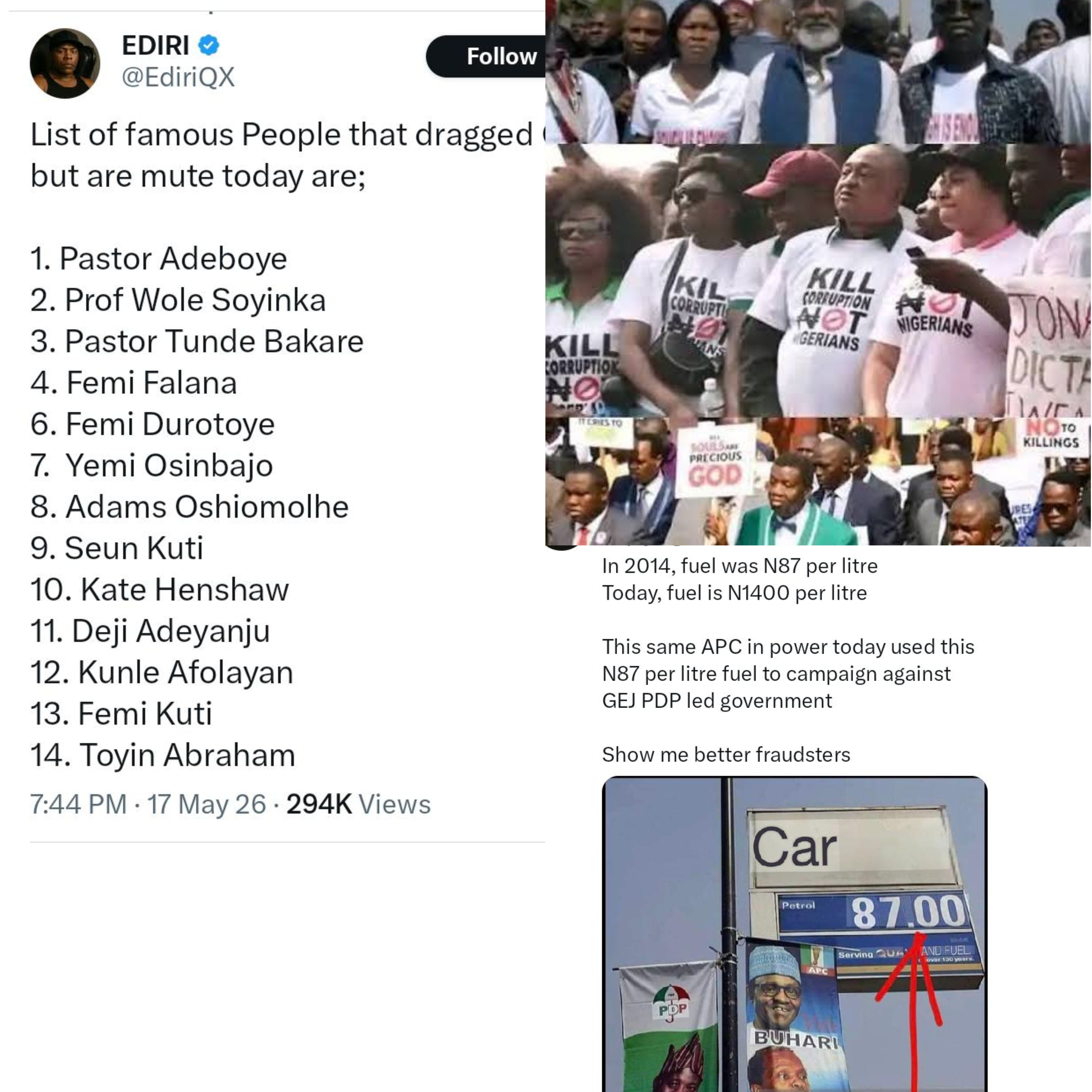 Kate Henshaw Sparks Fresh Conversation as Old Tweets and Protest History Resurface
