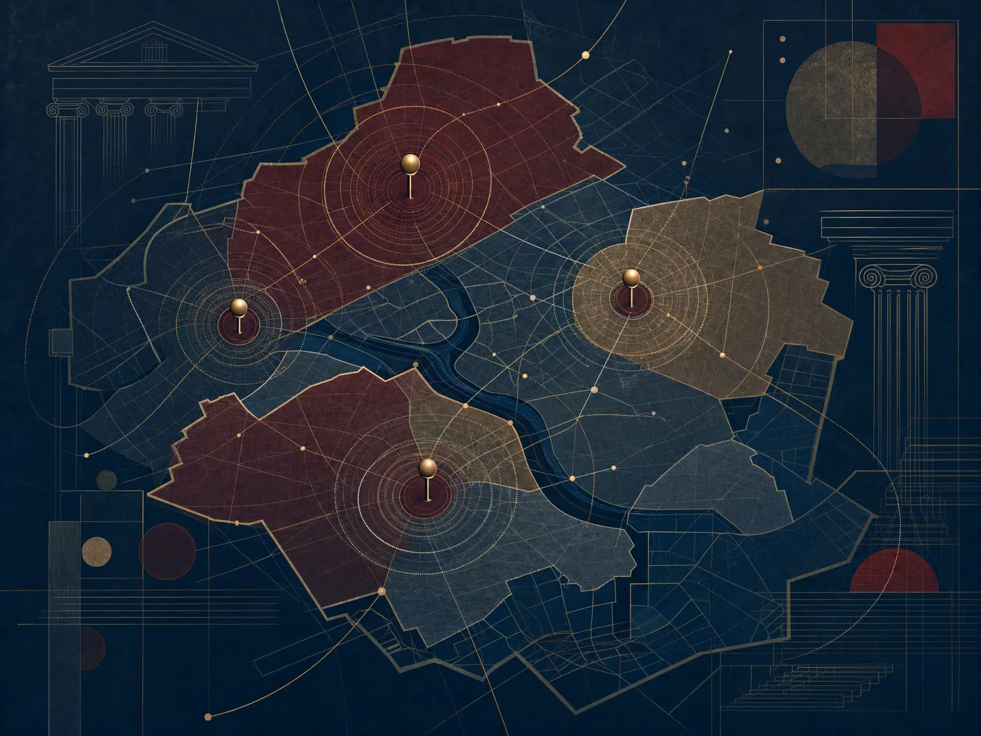 Abstract local law firm visibility map
