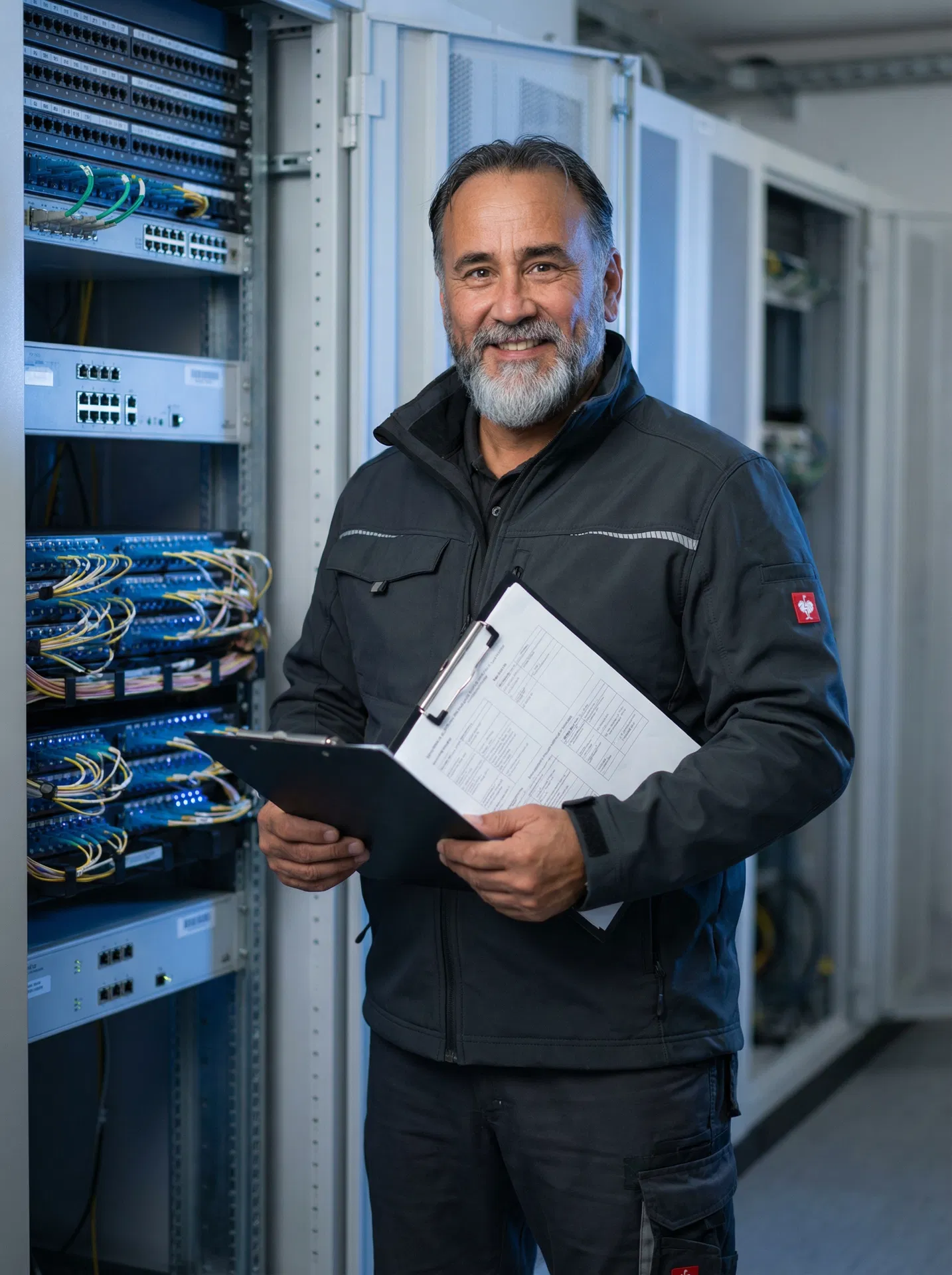 Zahim Ibrahimkhil im Serverraum