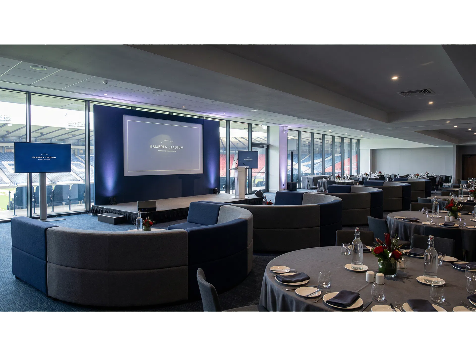 Corporate events setting inside a stadium