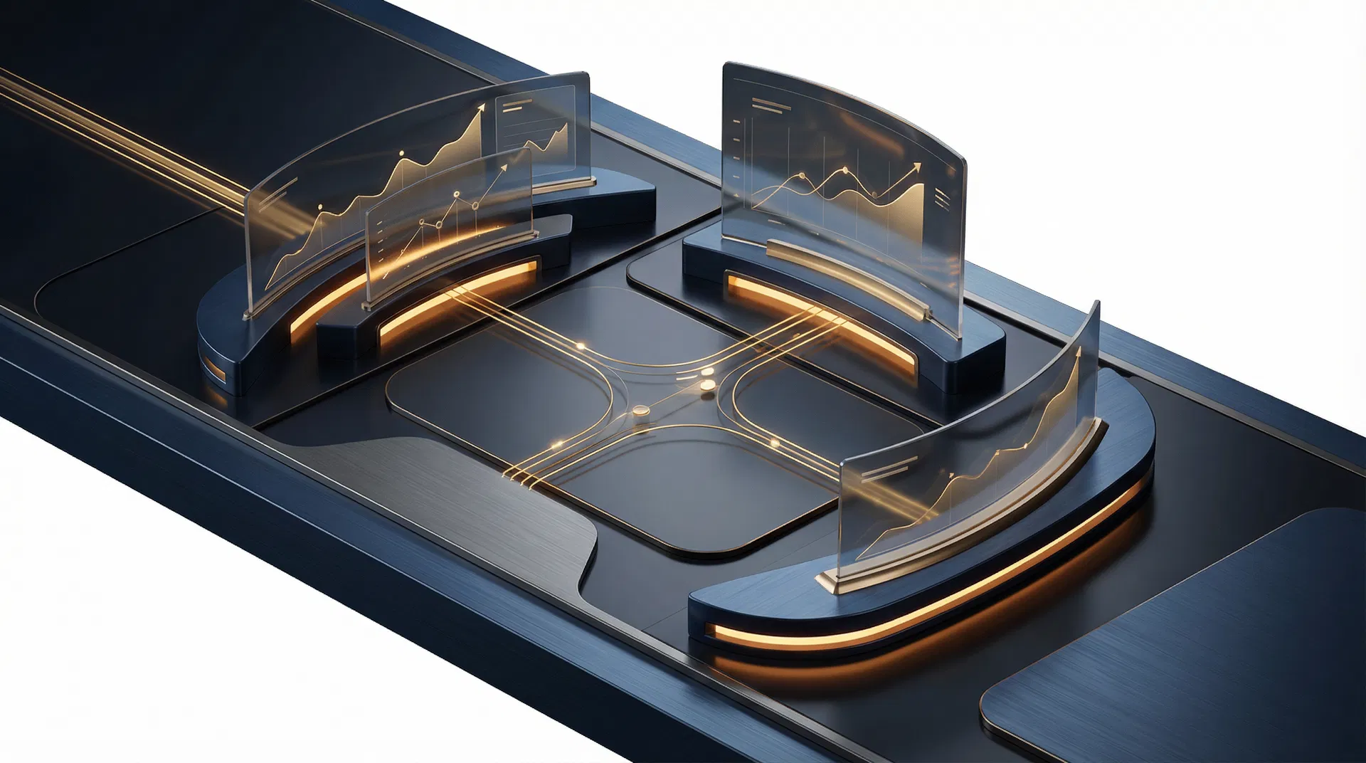 Ambiente conceitual premium de governança, eficiência operacional e crescimento de receita