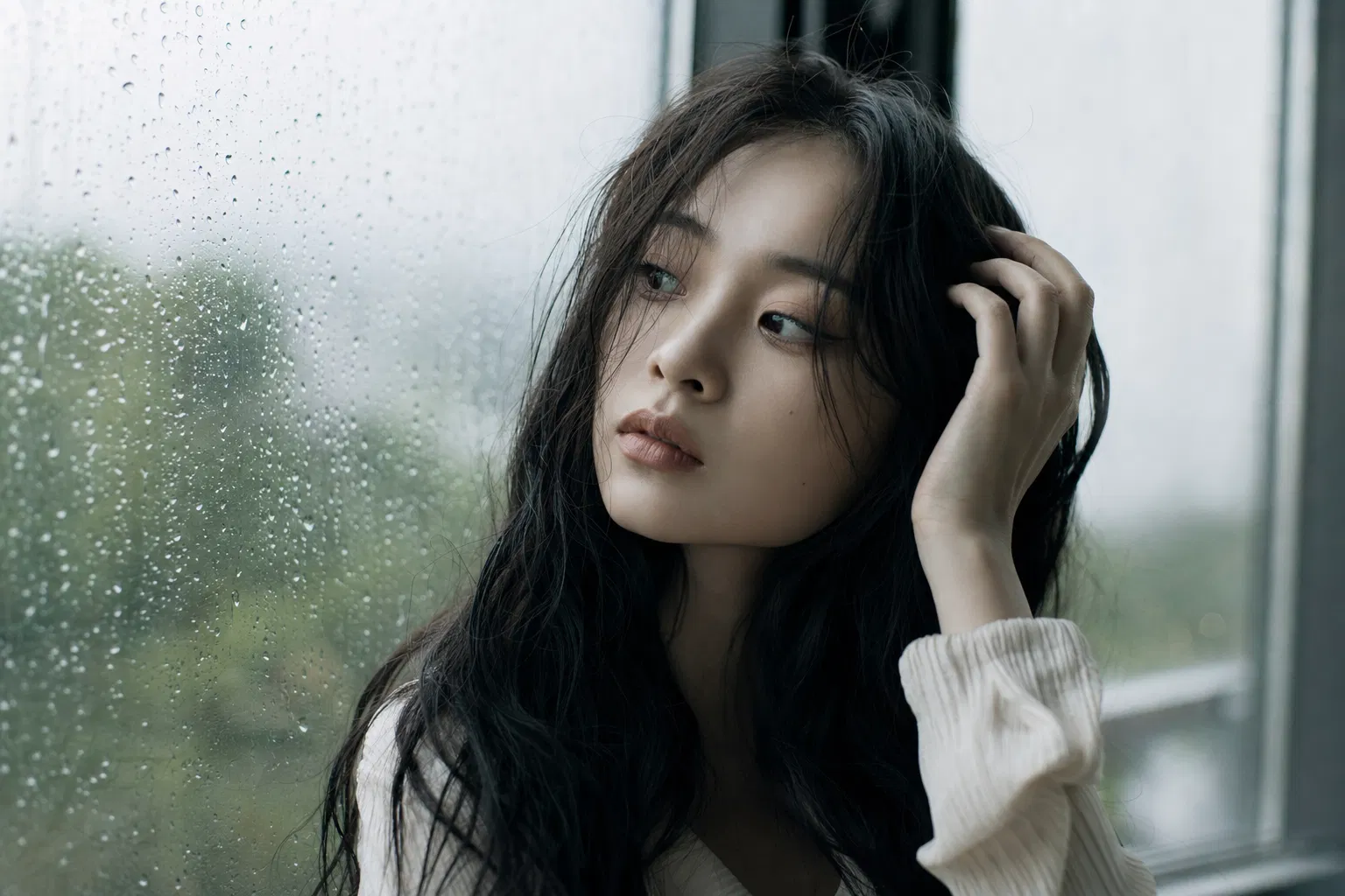 雨の日の髪の悩み