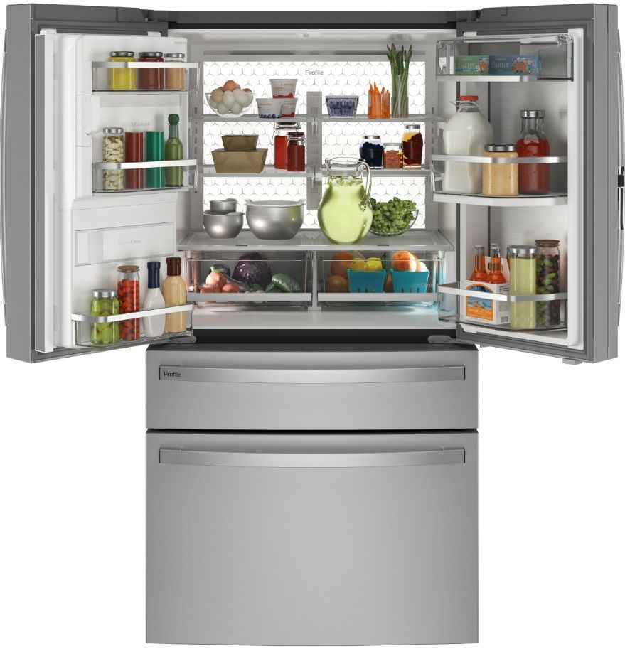 GE Profile 27.6 Cu. Ft. Smart 4-Door French-Door Refrigerator with Door-in-Door