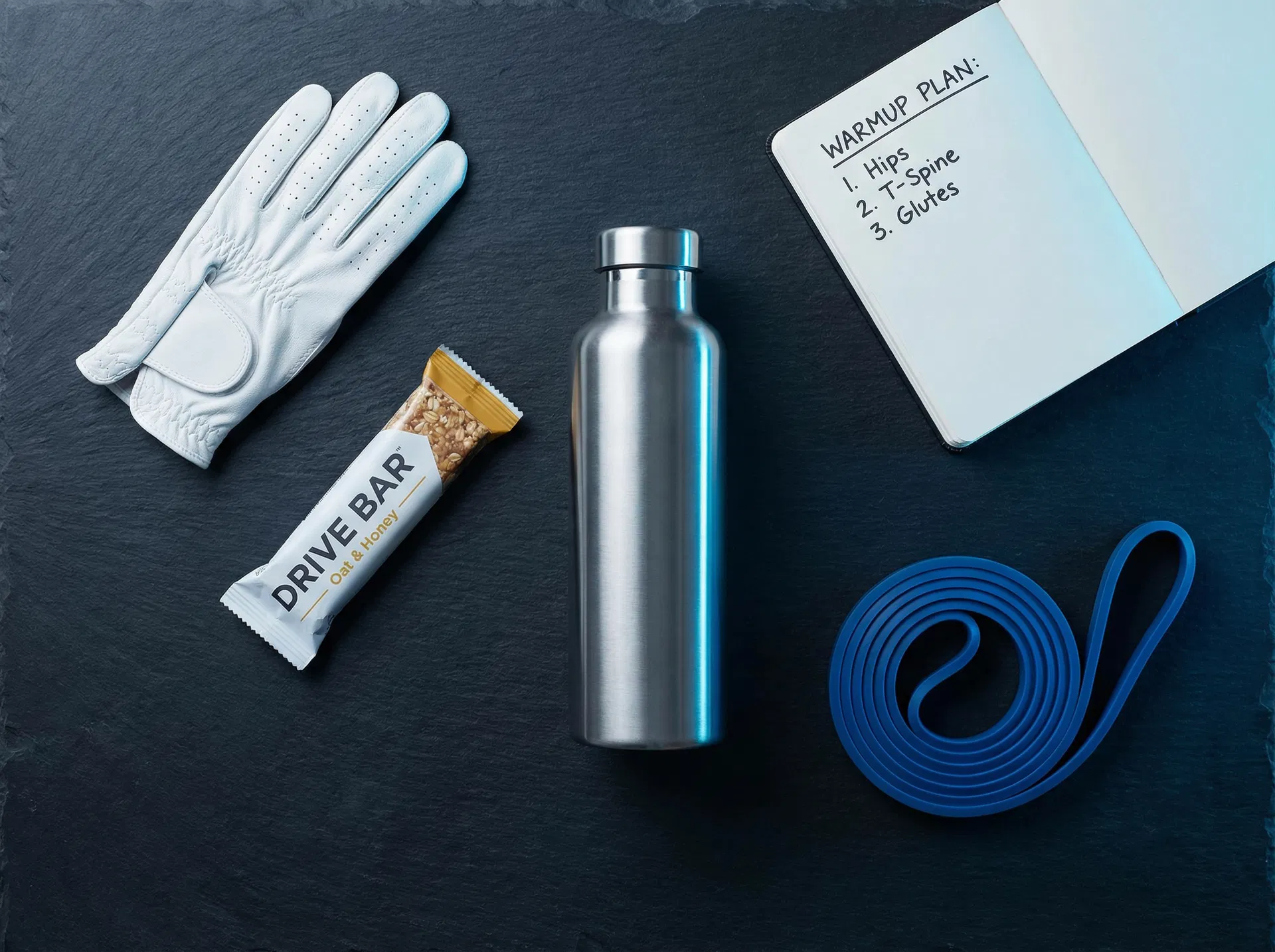 Golf warm-up and nutrition plan