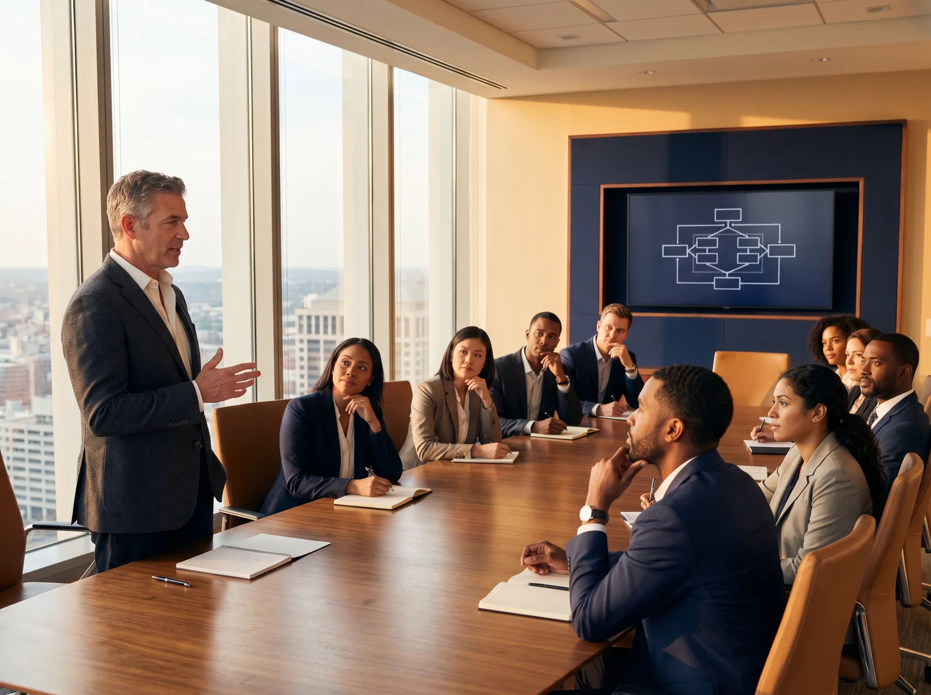 Executive coach delivering the Top Gun Teamwork accountability program to a corporate leadership team