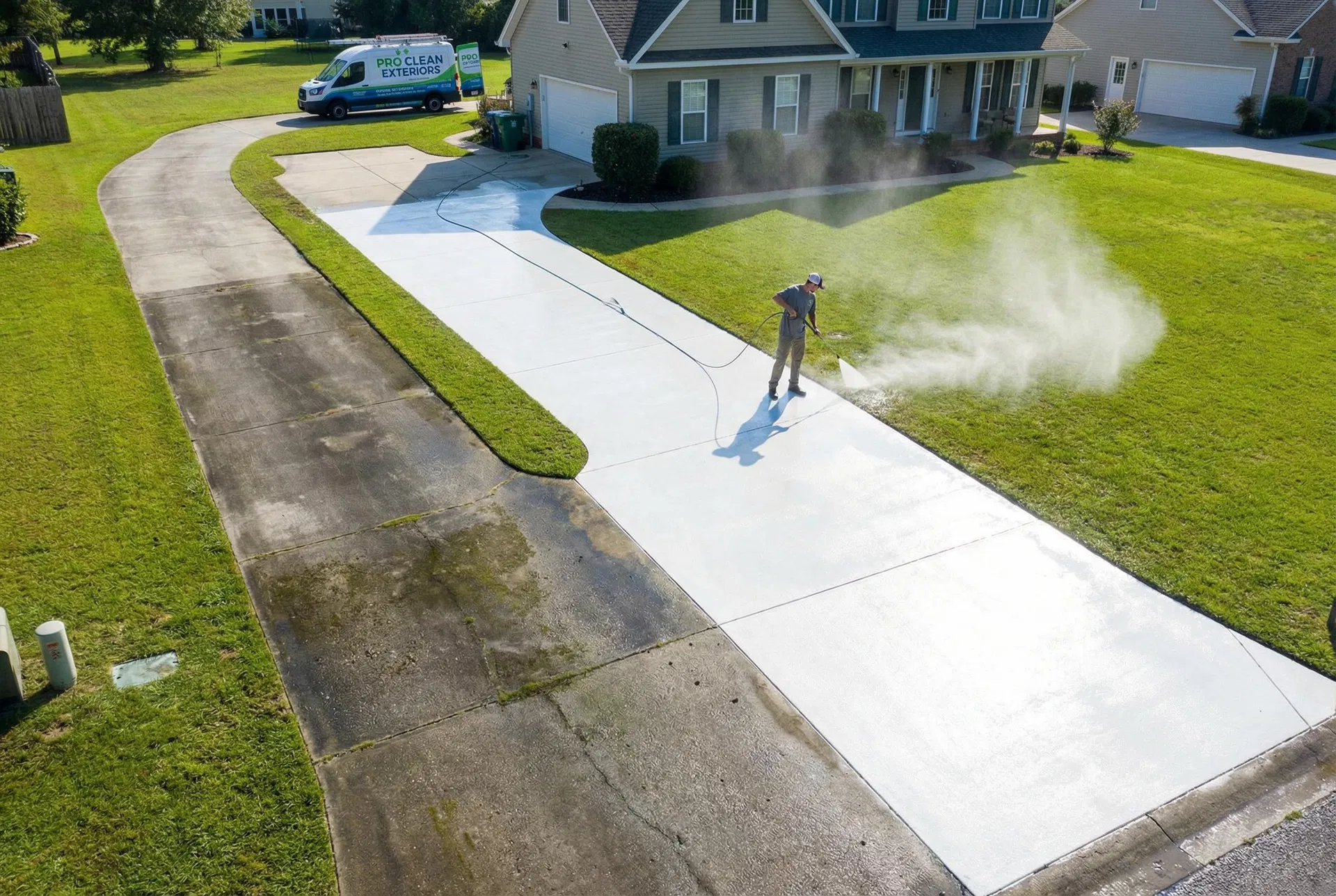 Driveway Pressure Washing