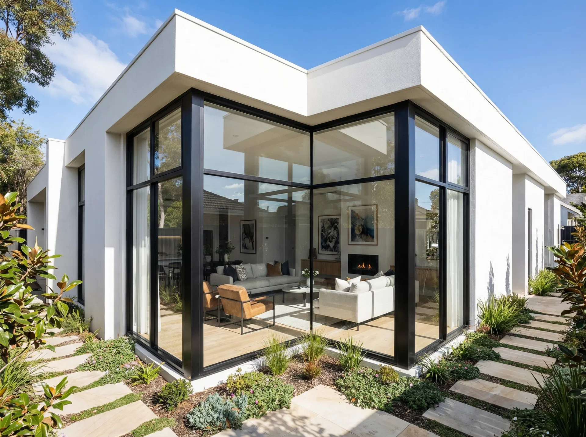 Residência Moderna - Janelas Panorâmicas