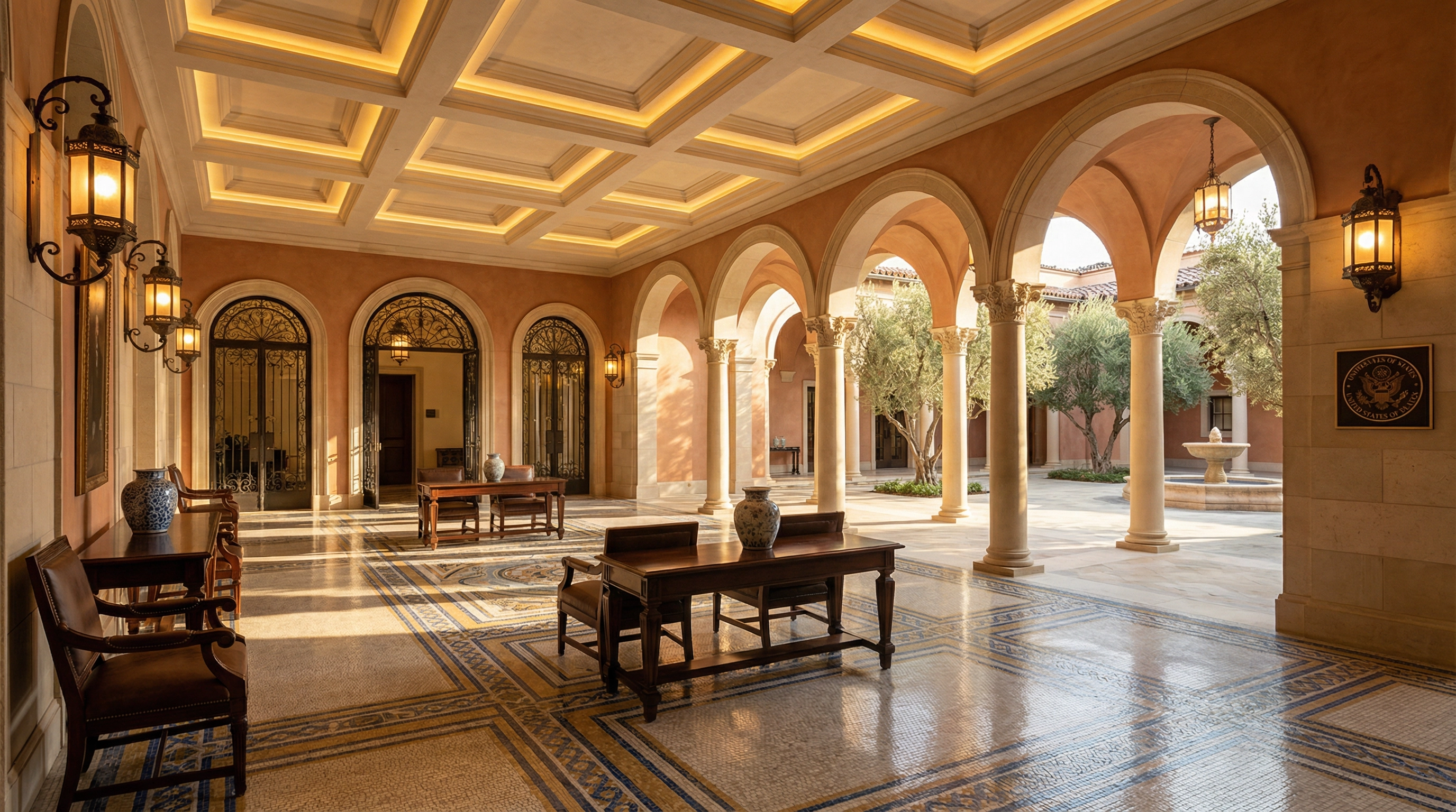 U.S. Embassy Reception — Mediterranean Revival