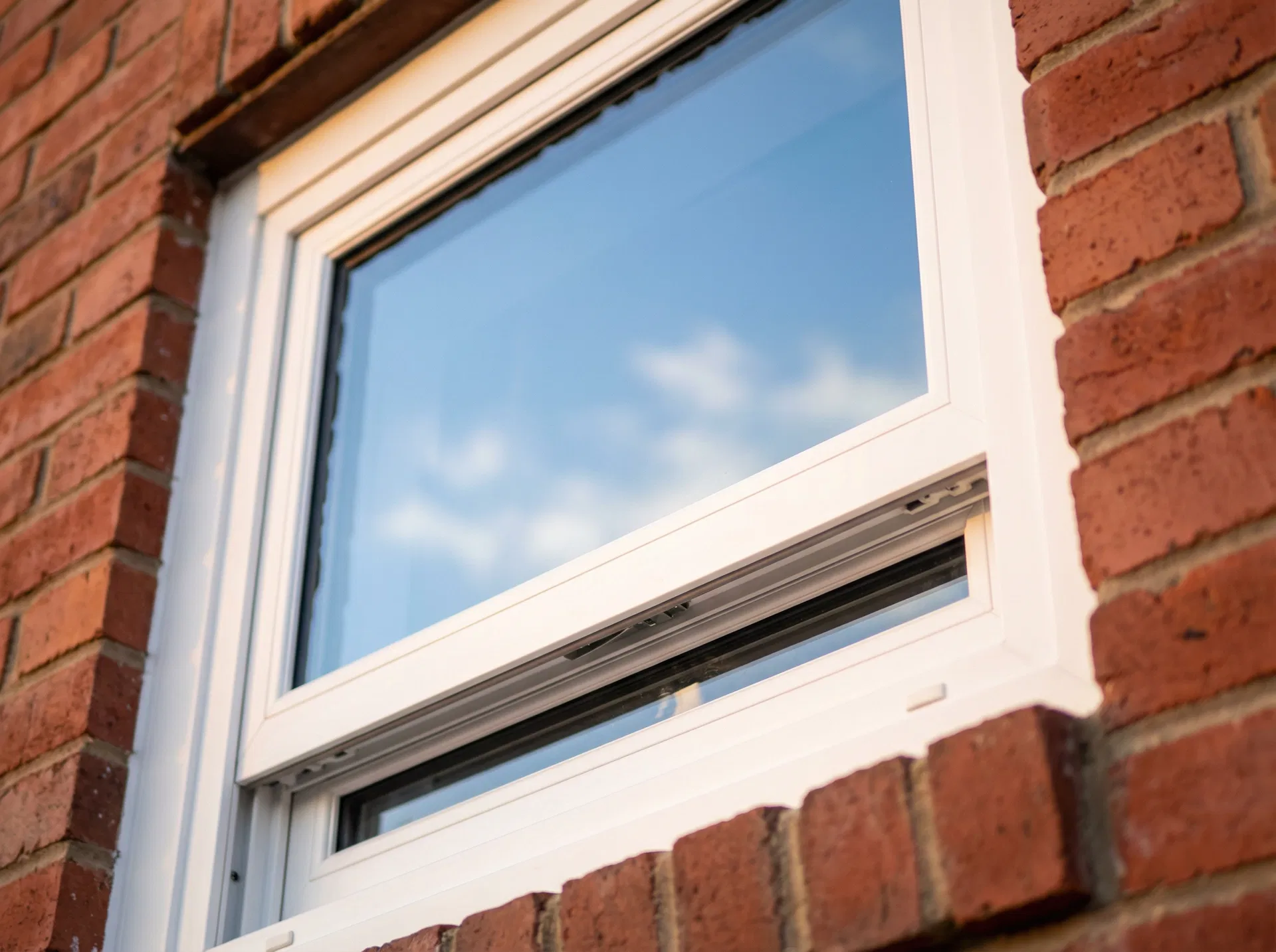 Close-up of energy-efficient replacement window