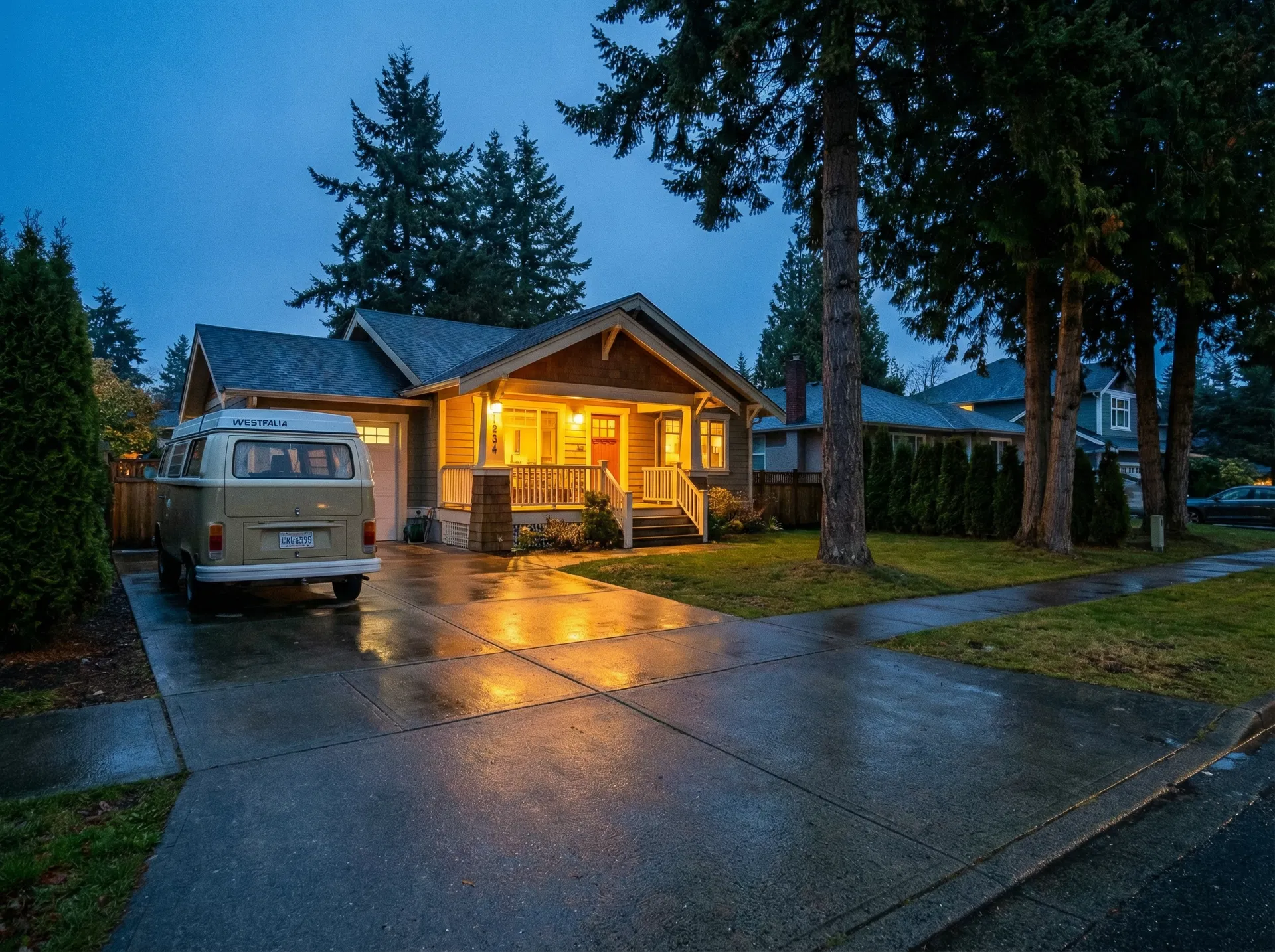 Quiet Concrete Driveway — Harbour View