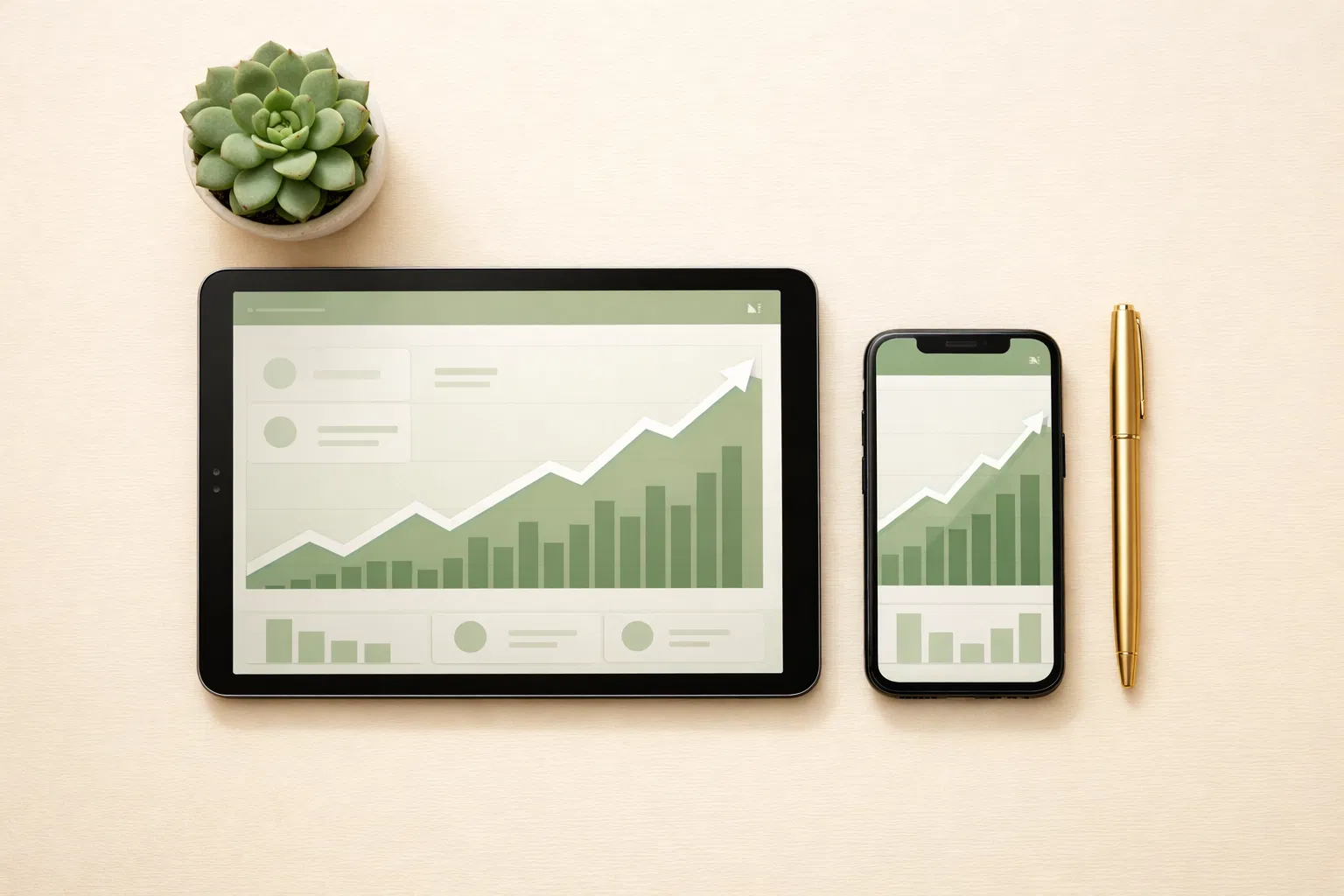 Social media analytics showing growth