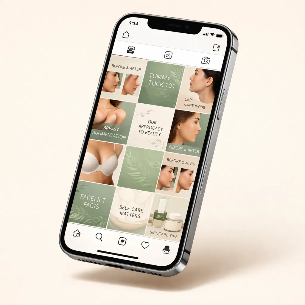 Instagram profile for a plastic surgery practice