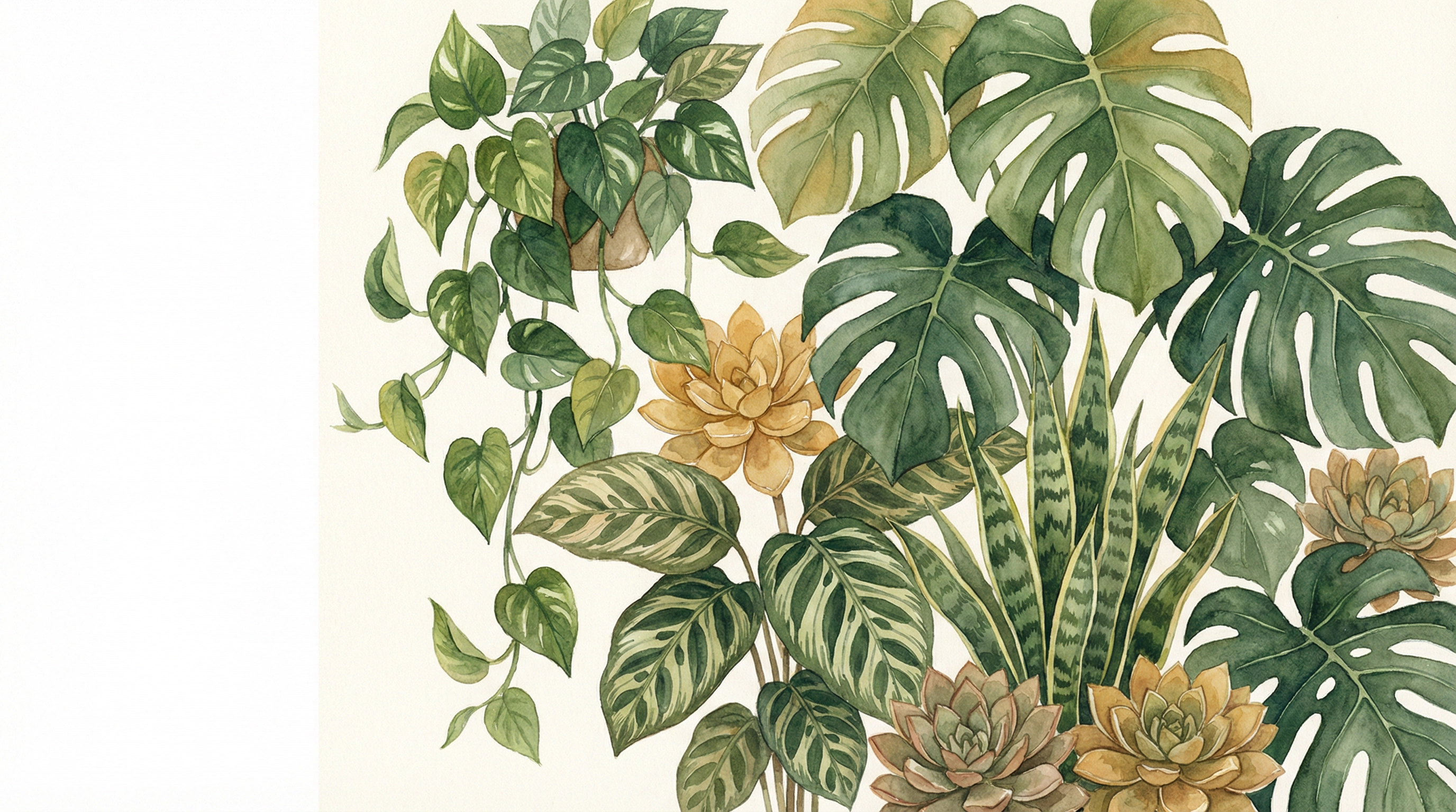 Lush botanical plant illustration