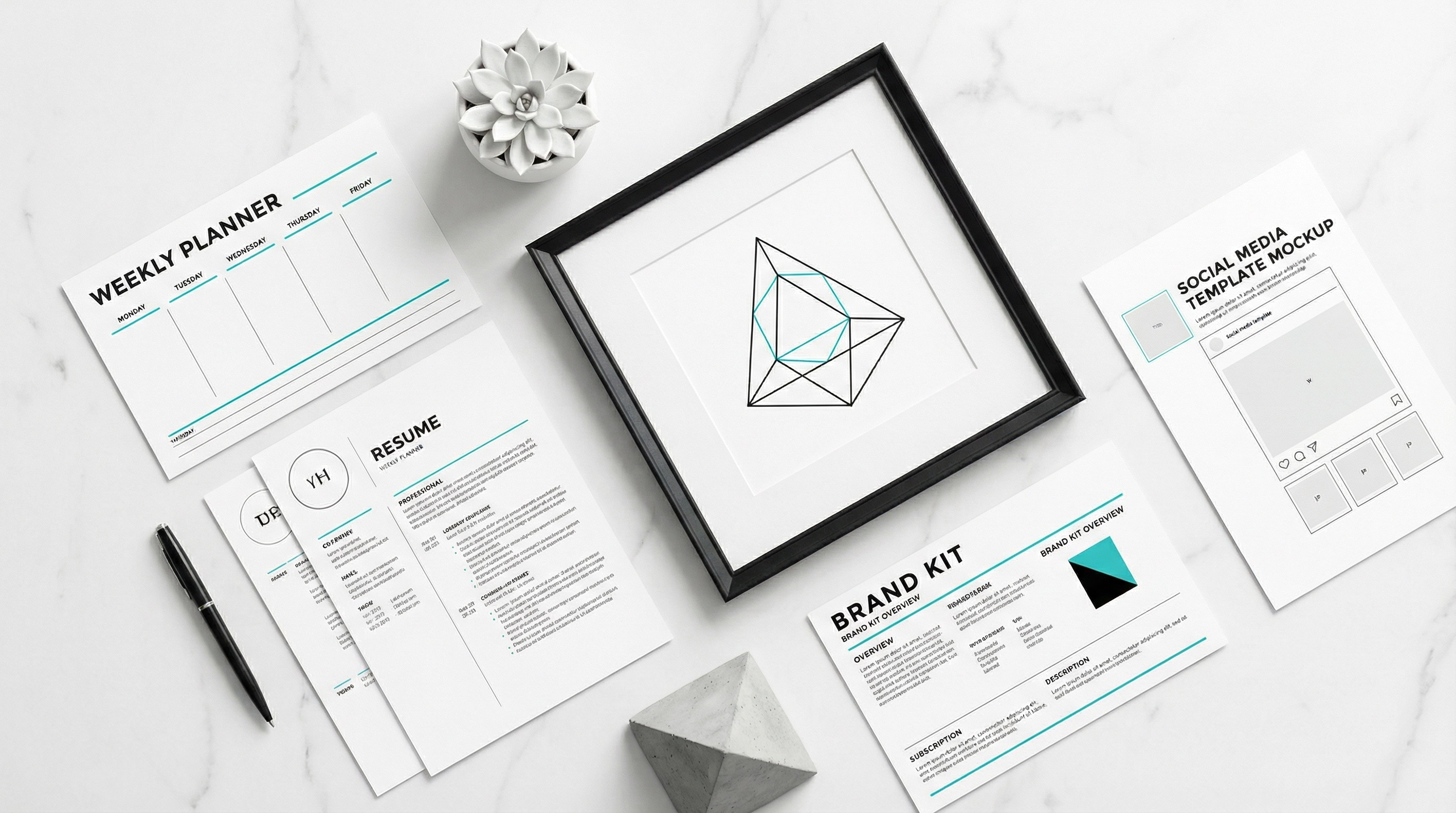 Print Static digital downloads — planner and templates