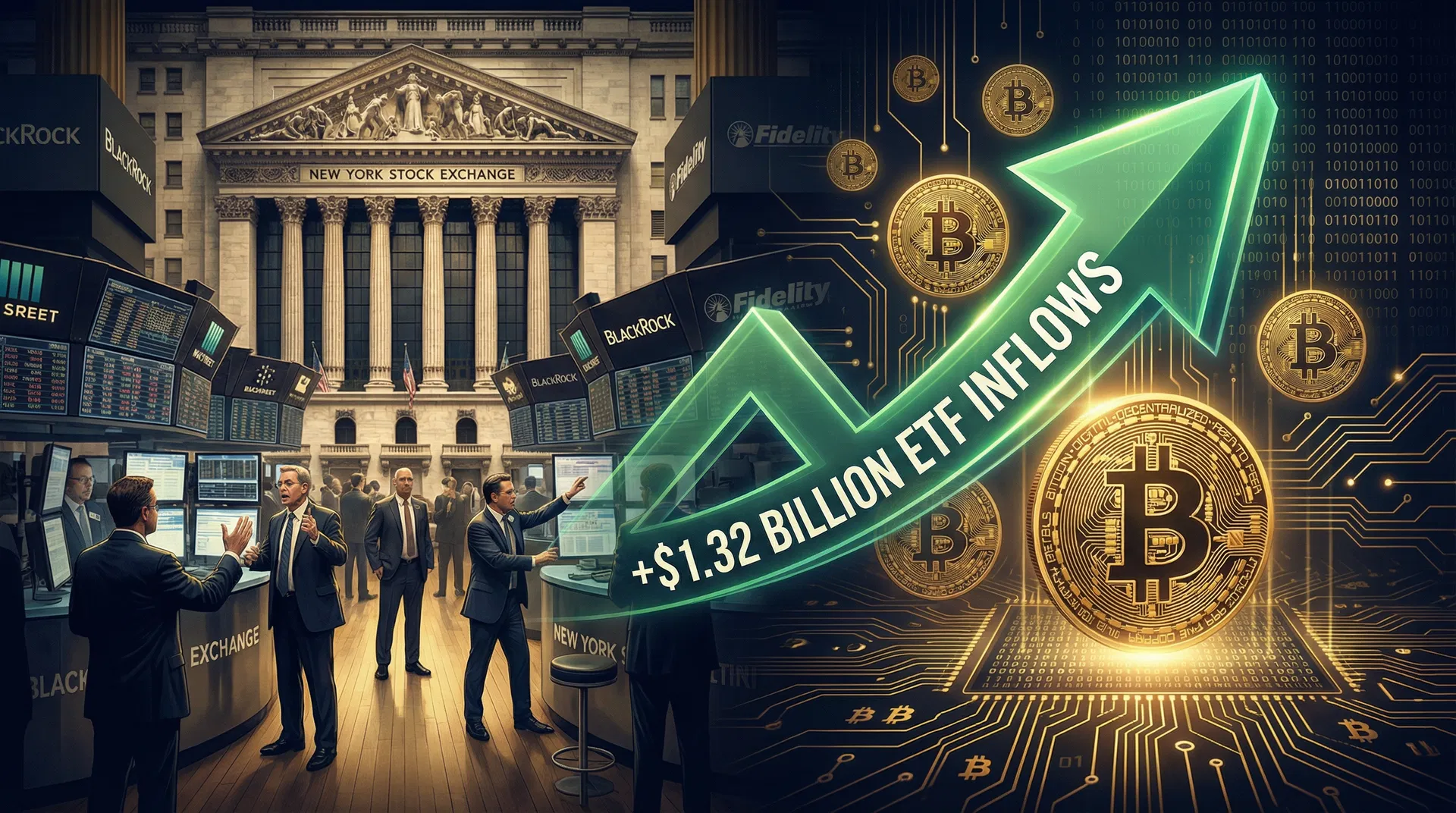 Bitcoin ETF Inflows Surge to $1.32 Billion in March — Bitwise Predicts ETFs Will Own 10% of BTC Supply in 2026