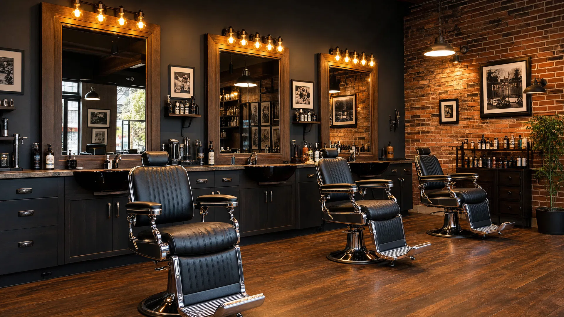 Barbershop interior