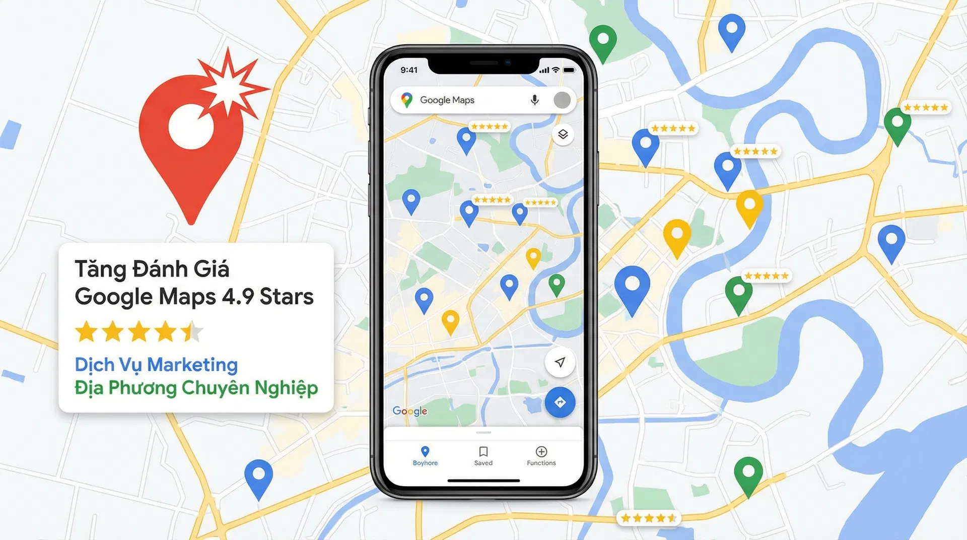 Dịch vụ Tăng Đánh Giá Google Maps của HackLike17