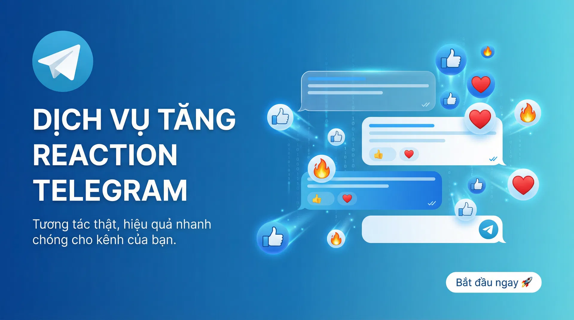 Dịch vụ tăng cảm xúc bài viết Telegram