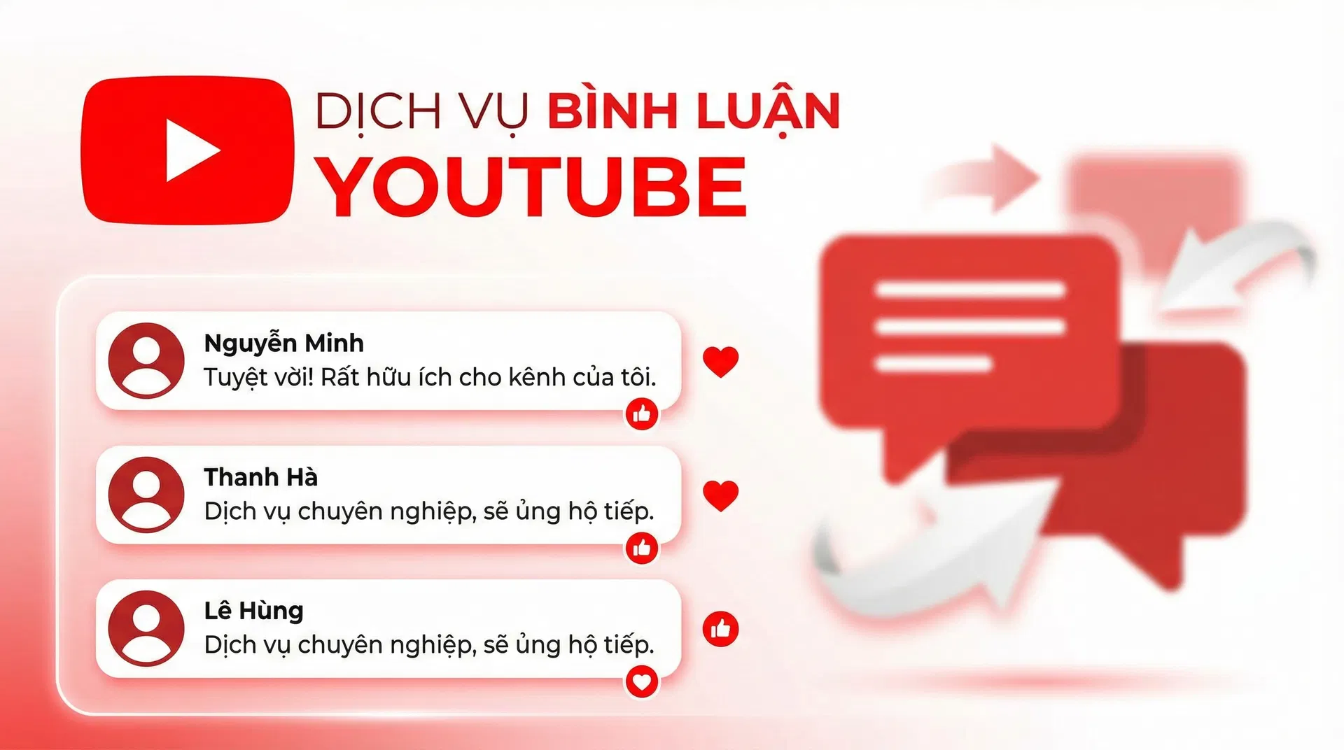 Dịch vụ tăng comment YouTube