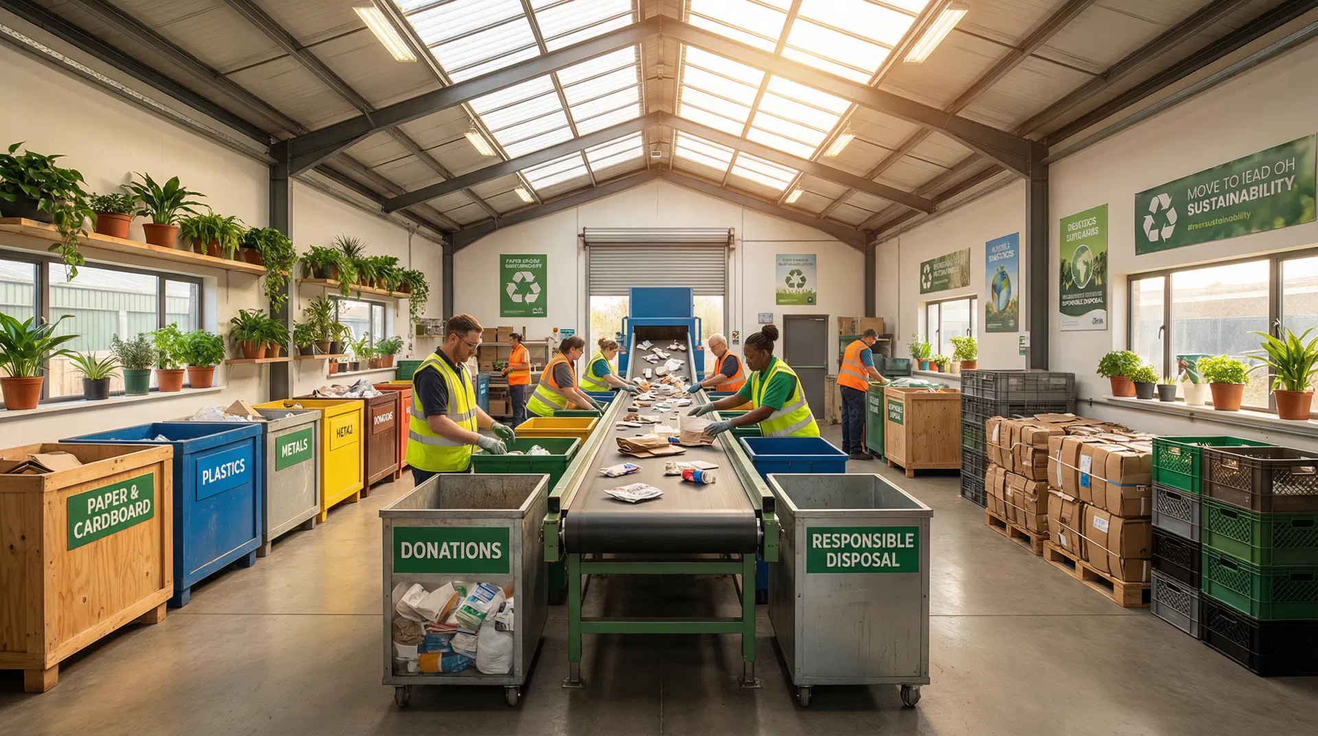 Eco-friendly recycling and sorting facility