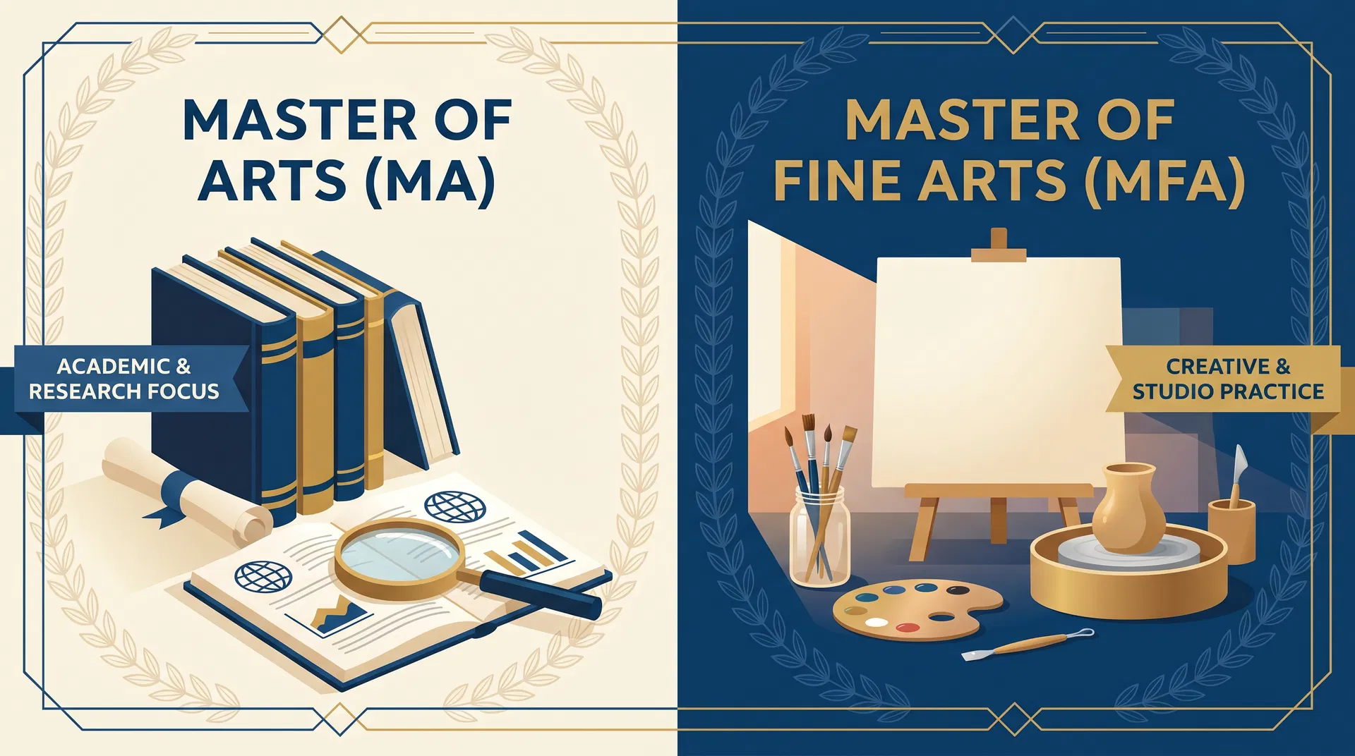 文學碩士 vs 藝術碩士：MA 和 MFA 的關鍵差異