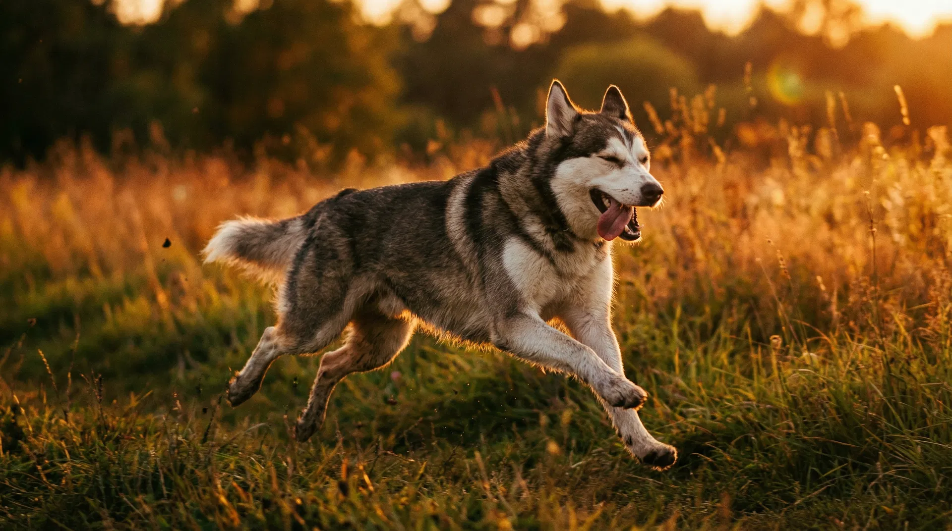 Dog running free