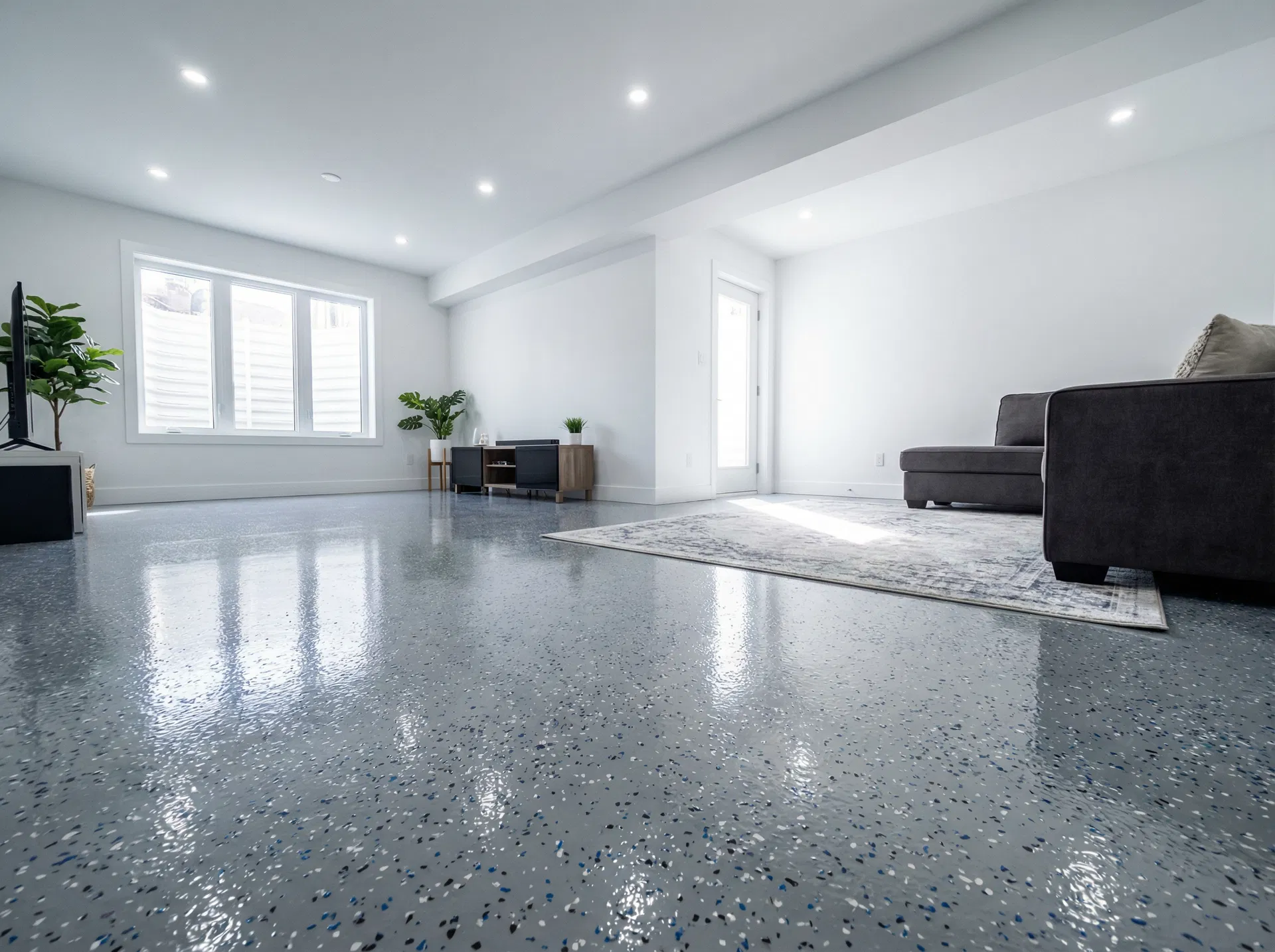 Epoxy Flake — Residential Basement