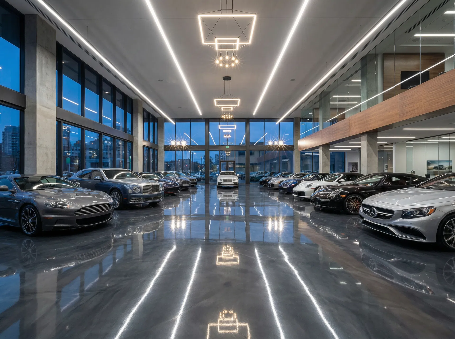 Solid Colour — Auto Dealership Showroom