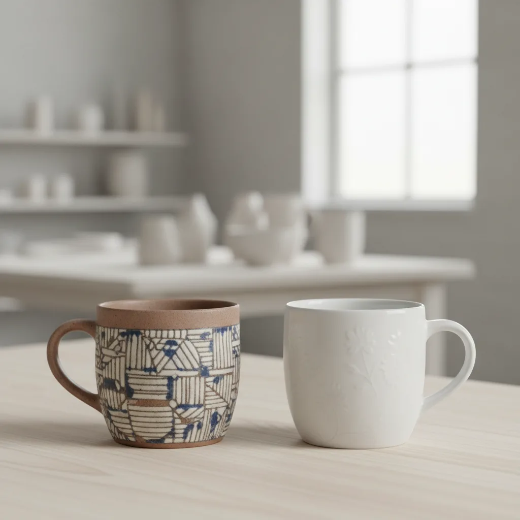 Private Label Ceramic Mugs: Ceramic vs. Porcelain Souvenirs for B2B Buyers