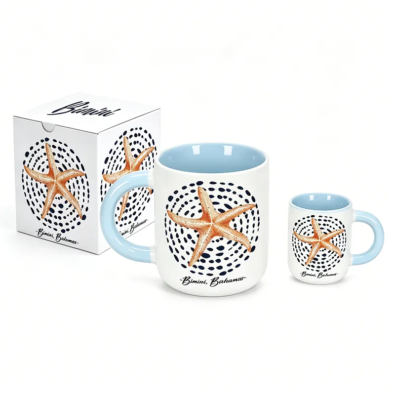 Bahamas Starfish Relief Ceramic Mug