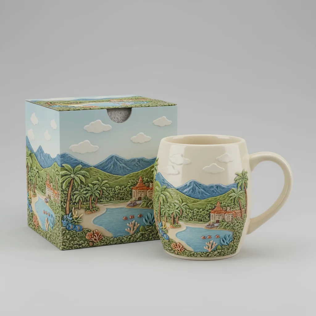 Cairns Tropical Relief 15oz Large Latte Mug 2