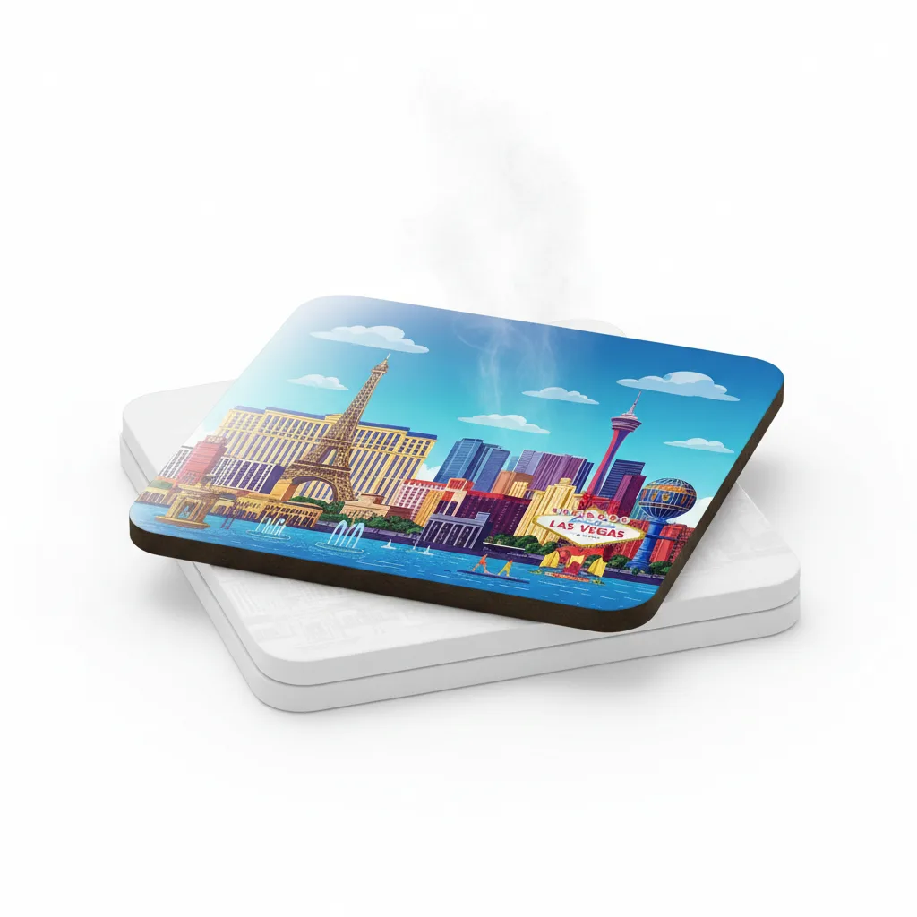 Las Vegas Panoramic Color-Change Coaster Set