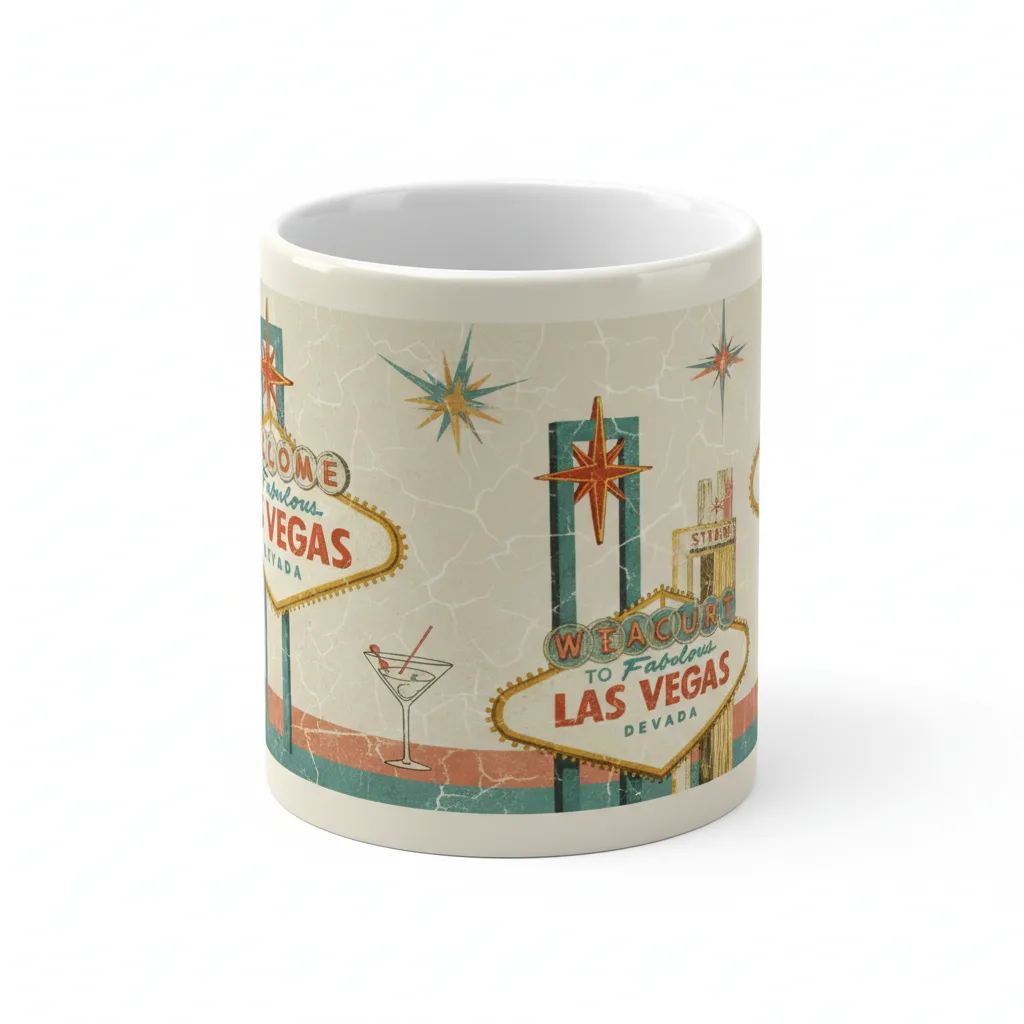 Las Vegas Vintage City 16oz Bistro Mug
