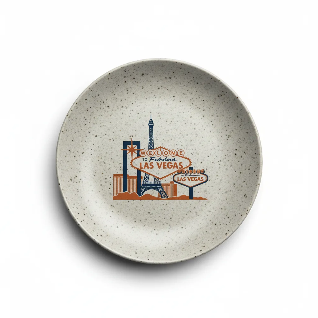 Las Vegas Vintage Retro Display Plate