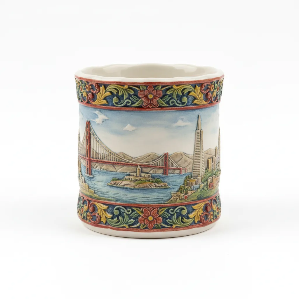 San Francisco Floral Relief Souvenir Mug