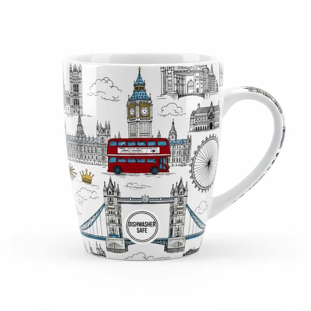 London Sketch Illustration 15oz Large Latte Mug